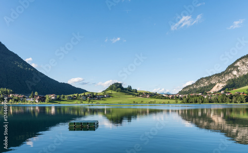 The mountain lake Thiersee in Tyrol  Austria