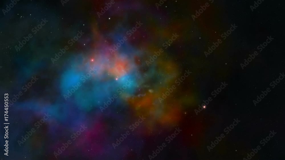 Cosmic Nebula Space Flight