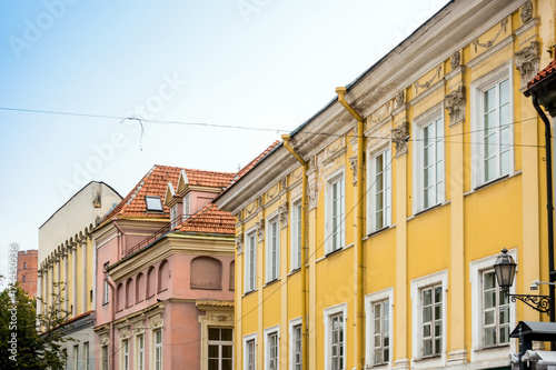 antique building view in Old Town Vilnius  Lithuanian
