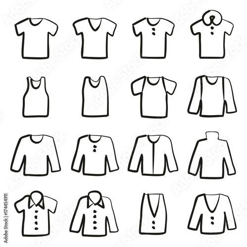 Shirt Icons Freehand