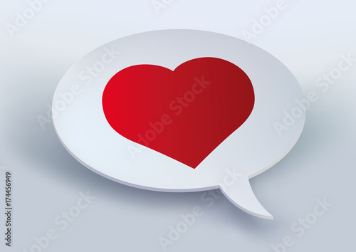 Cœur - amour - je t’aime - déclaration - bulle -amoureux - message