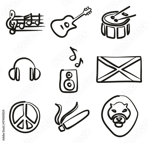 Reggae Icons Freehand 