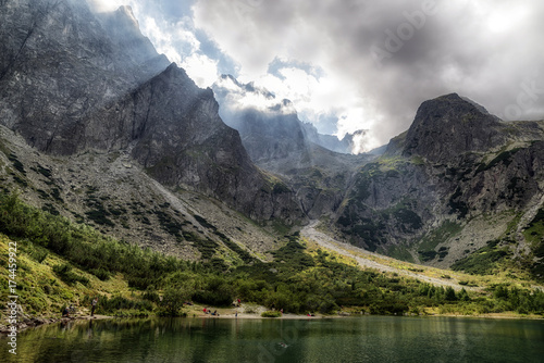 Lake Zelene pleso in High Tatras mountains, Slovakia