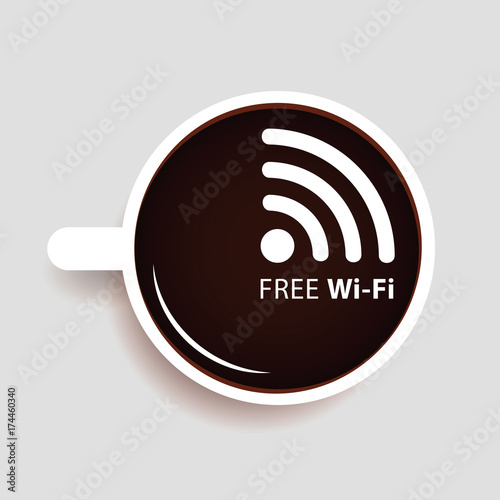 free wifi in kaffeetasse