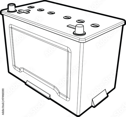 12V Car Battery vector