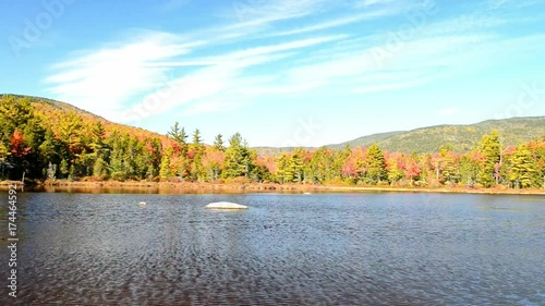 Vermont Lake in foliage season. photo