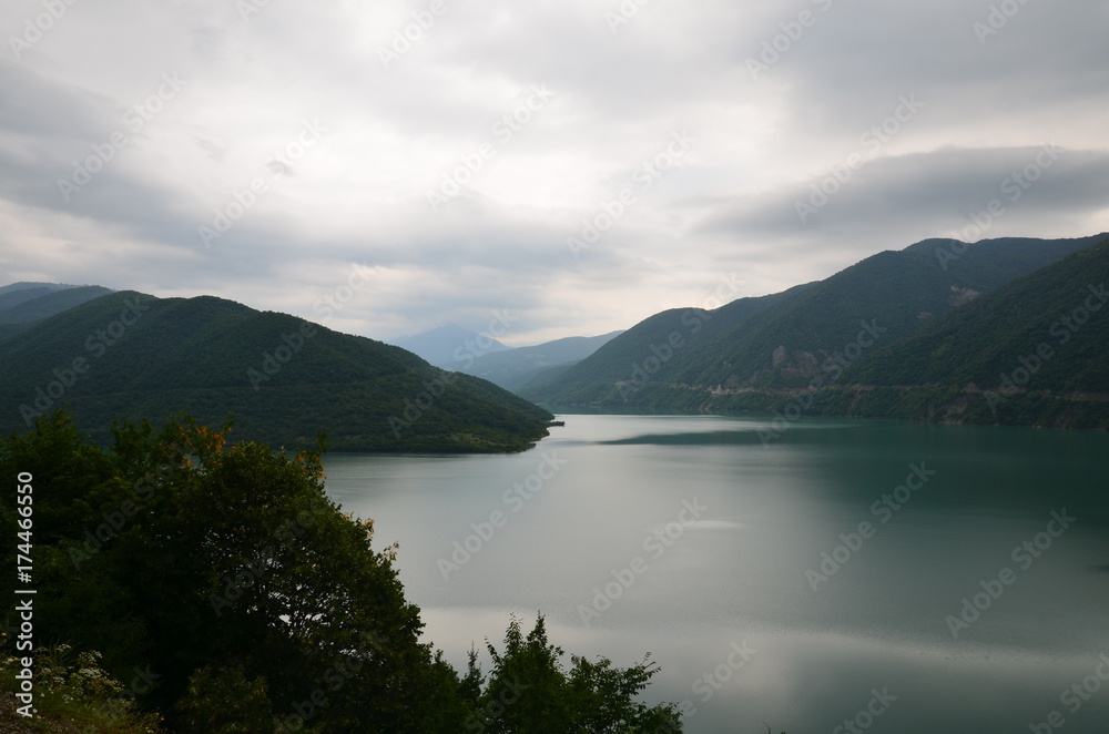 Zhinvali lake in Georgia , 15 July 2015 Zhinvali lake in Georgia , 15 July 2015
