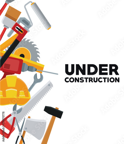 Under construction design icon vector illustration graphic design
