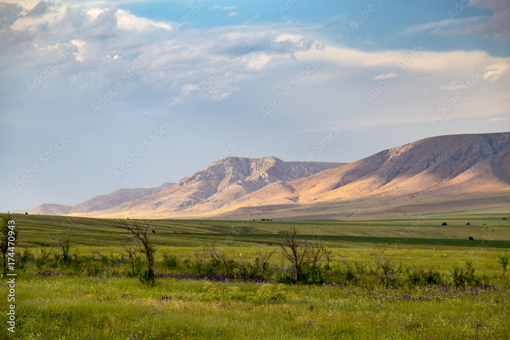 Obraz premium beautiful landscape with clouds in the sky