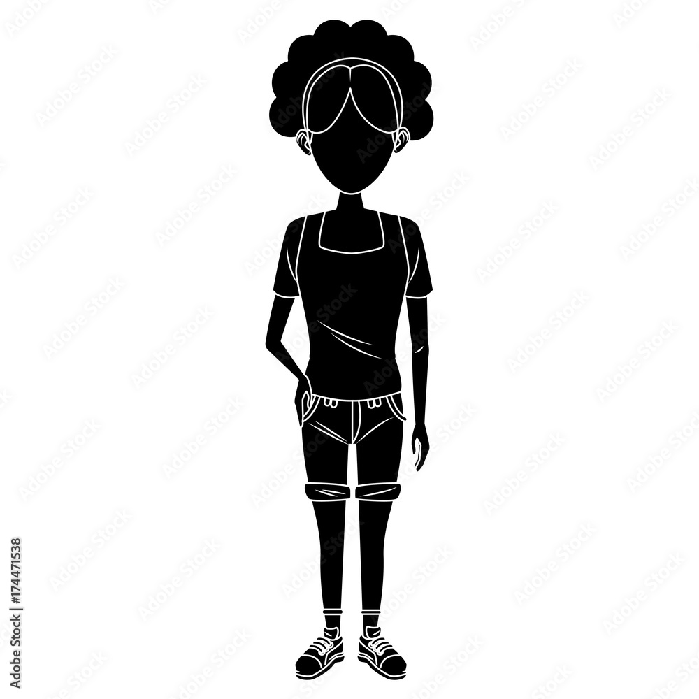 Young woman cartoon icon vector illustration graphic design Young woman cartoon icon vector illustration graphic design