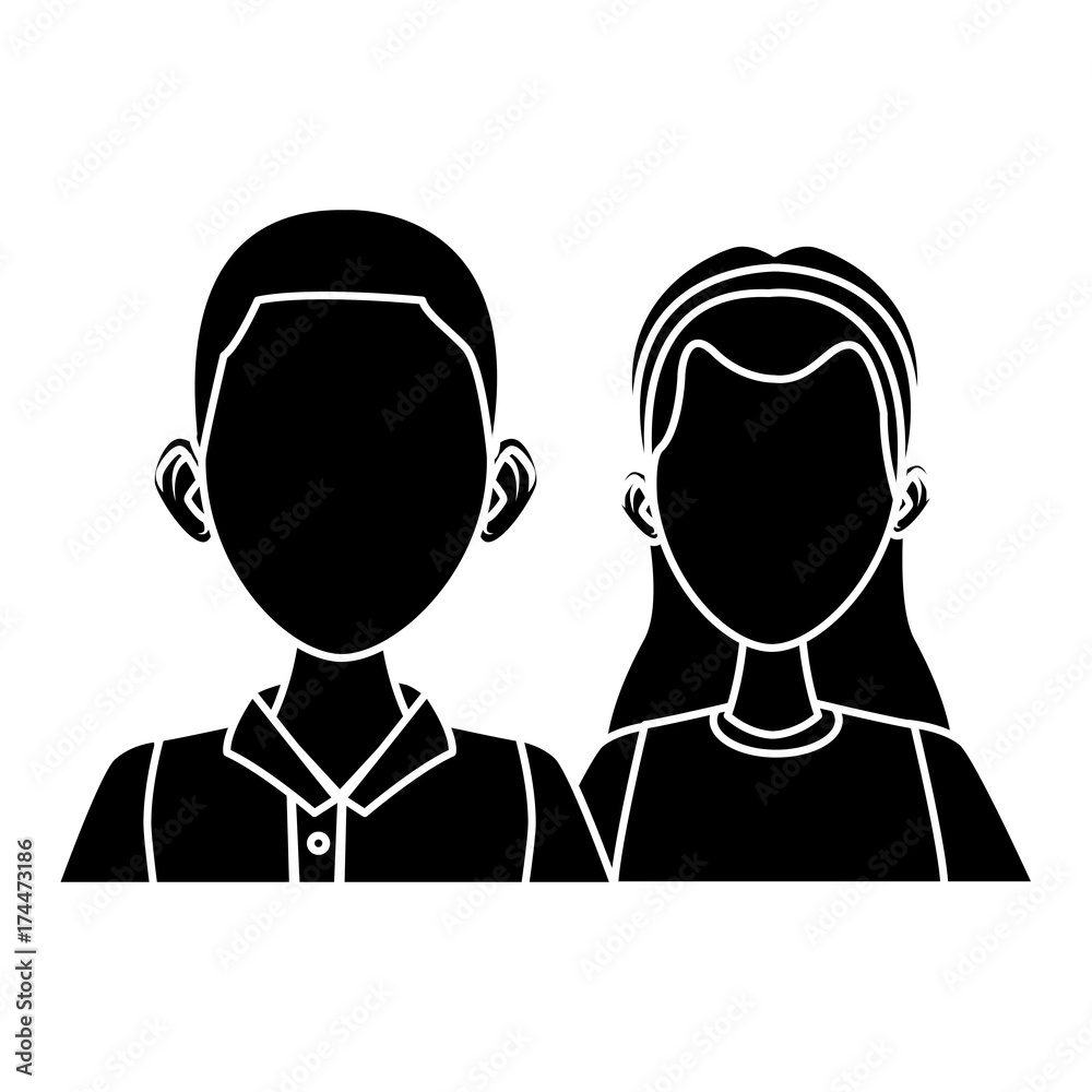 Young couple cartoon icon vector illustration graphic design Young couple cartoon icon vector illustration graphic design