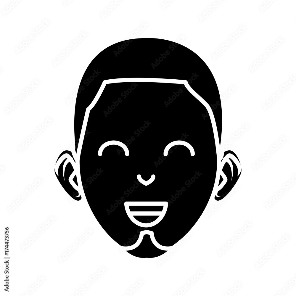 Young man cartoon icon vector illustration graphic design