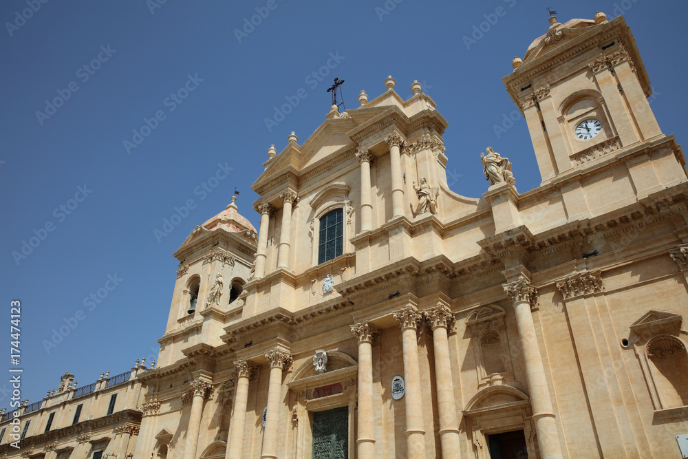 The Cathedral of Syracuse. Sicily. Italy
