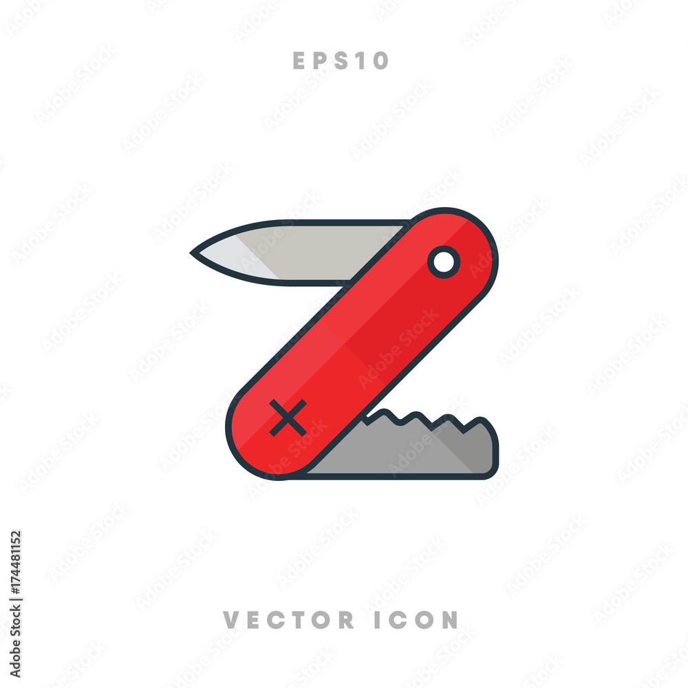 Army knife icon vector Army knife icon vector