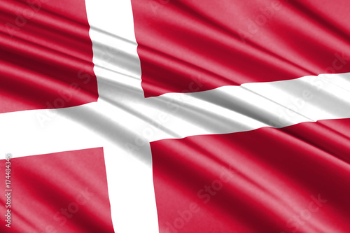 waving flag denmark photo