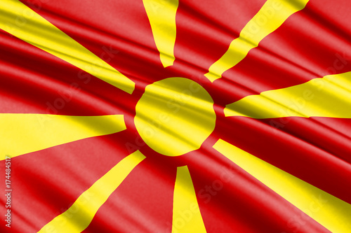 waving flag Macedonia
