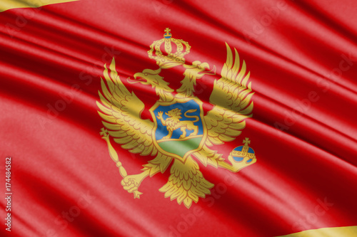 waving flag Montenegro
