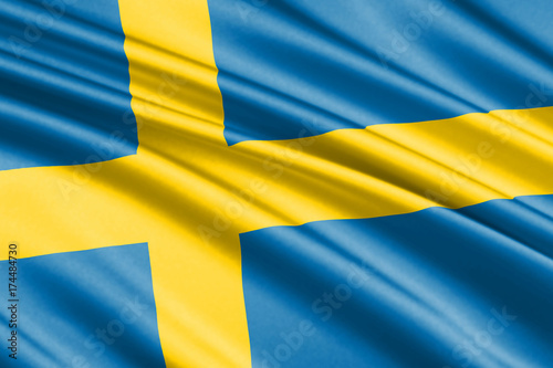 Fotografie waving flag sweden