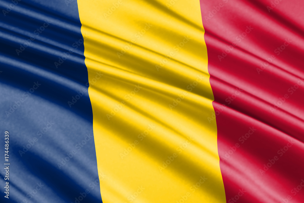 waving flag Chad waving flag Chad
