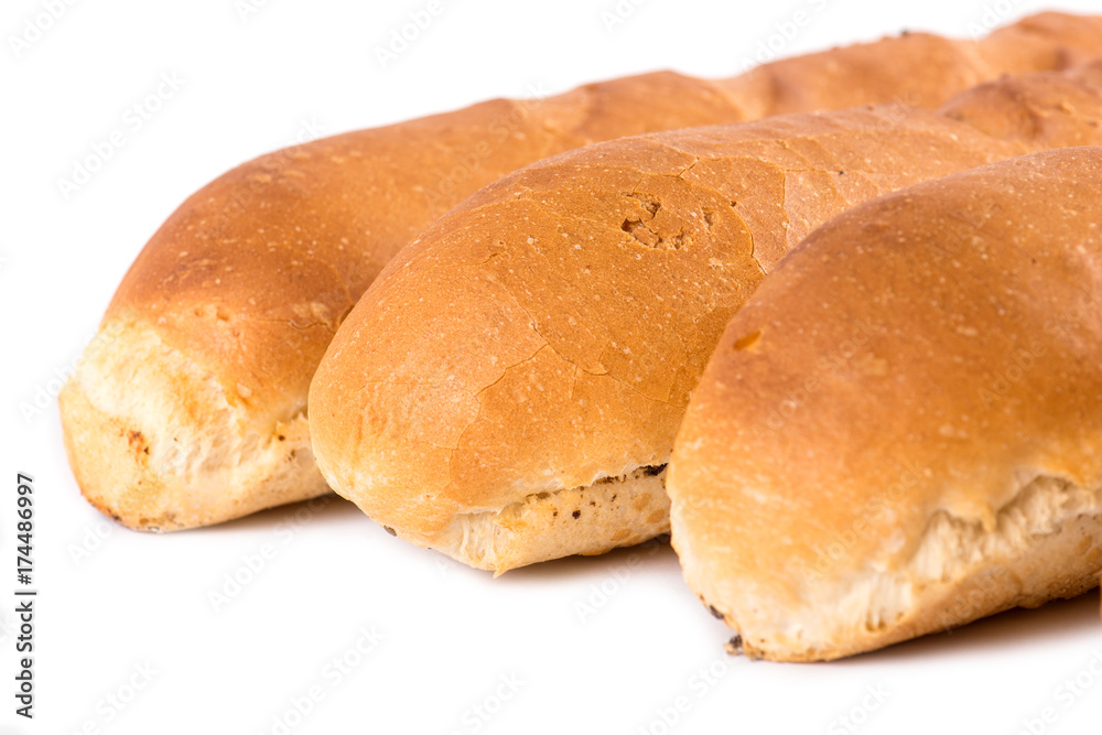 Baguette isolated on white Baguette isolated on white
