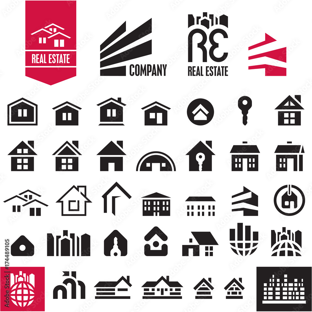 Fototapeta premium House icons. Real estate