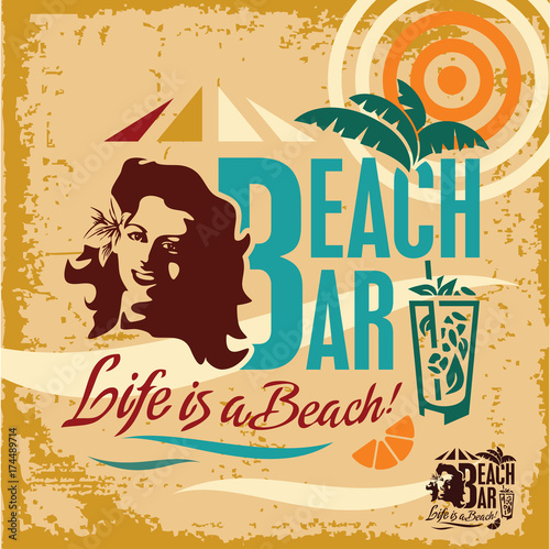 Vintage Beach Bar poster