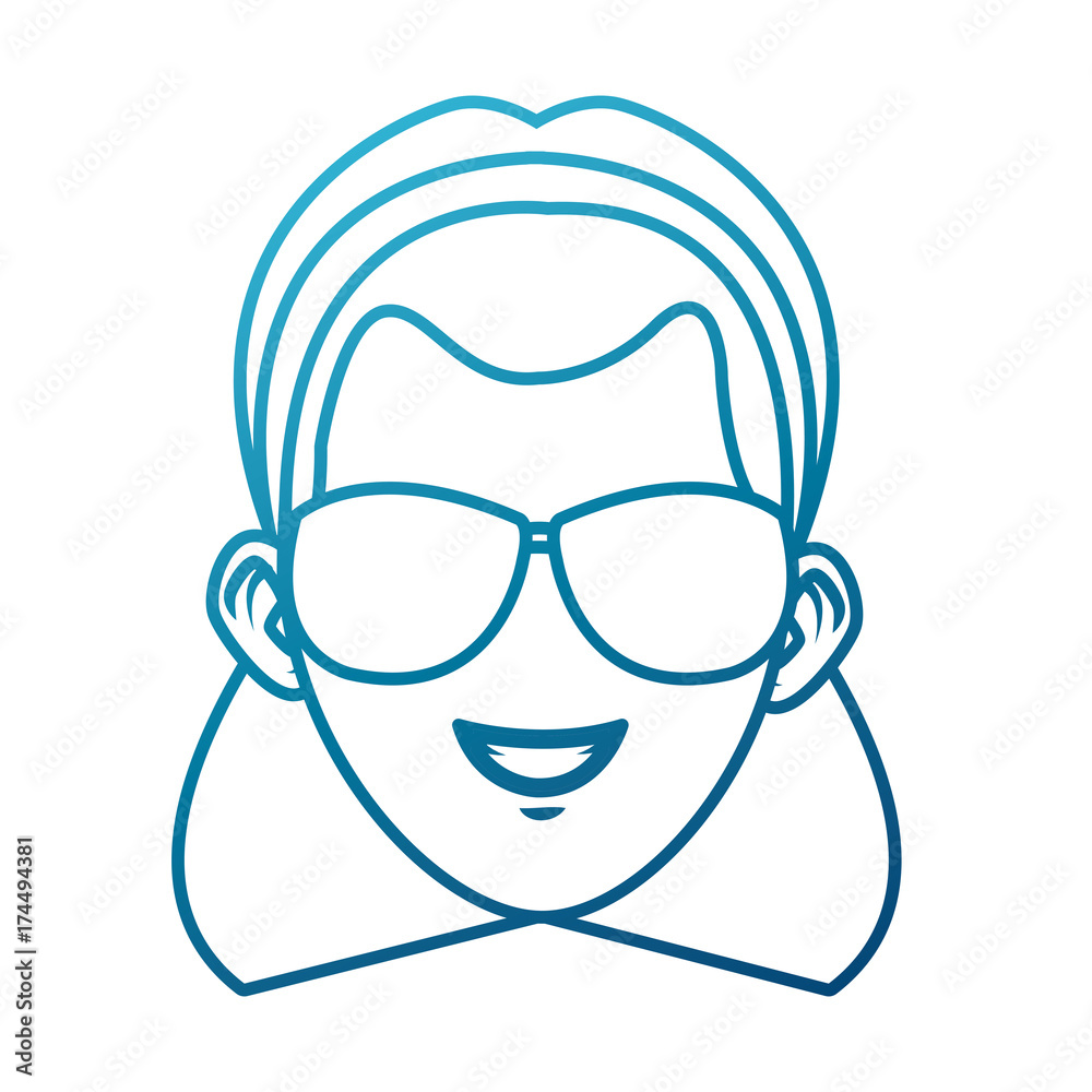 Young woman with sunglasses cartoon icon vector illustration graphic design Young woman with sunglasses cartoon icon vector illustration graphic design