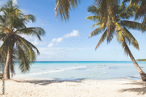 Fototapeta Naklejka Na Ścianę i Meble -  Tropical island beach, background photo