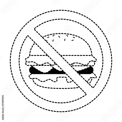 prohibited burger fast food icon