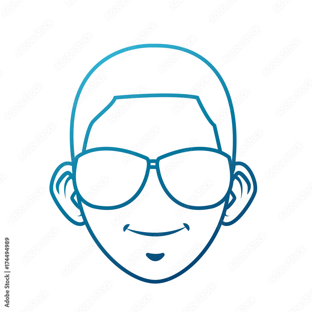 Young man with sunglasses cartoon icon vector illustration graphic design Young man with sunglasses cartoon icon vector illustration graphic design
