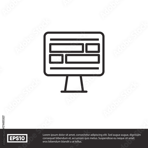 Wireframe icon vector