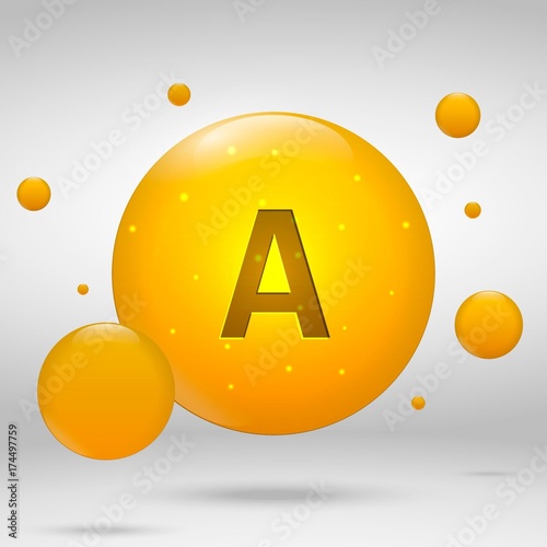 vitamin A drop pill capsule. vitamin complex