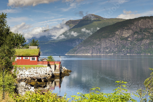 house at the eidfjord norway photo