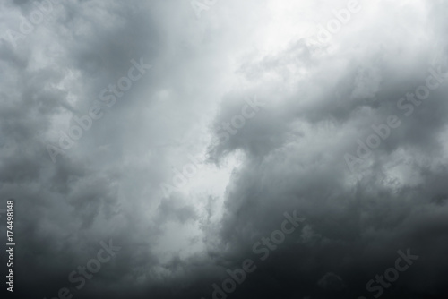 Closeup black cloud dramatic