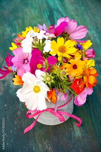 Grußkarte - bunter Blumenst...
