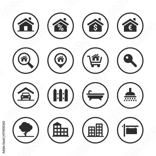 Real estate icon set