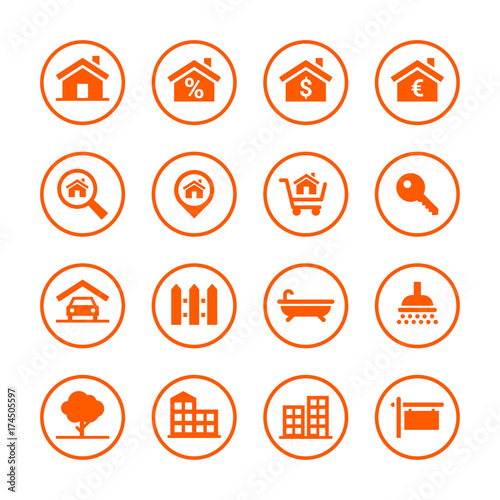 Real estate icon set
