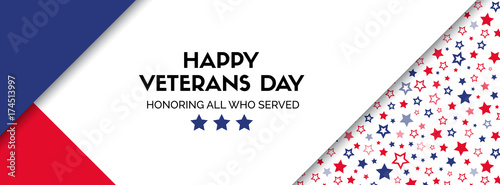 Vector banner for veterans day. Facebook size