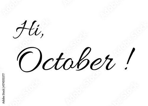  Hi October   greeting card