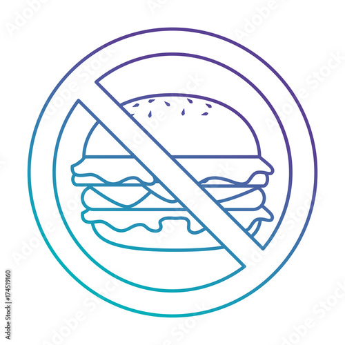 prohibited burger fast food icon