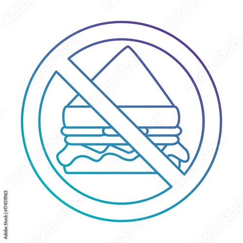 prohibited sandwich fast food icon