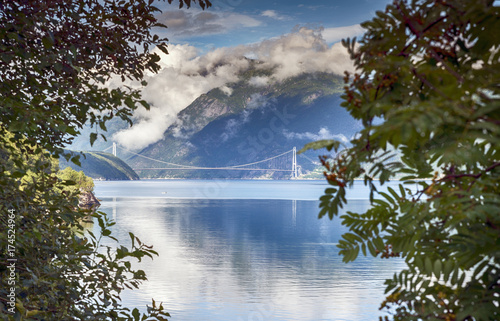 the long hardanger bridge in norway