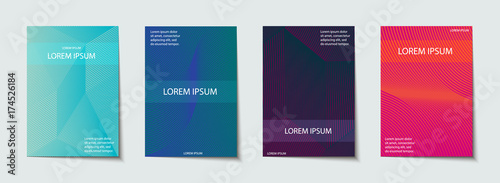 Covers design set. Abstract, minimal, geometric pattern.