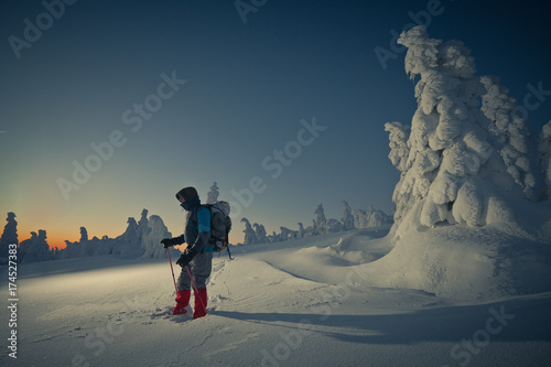 Schneeschuh wandern Harz Winter photo