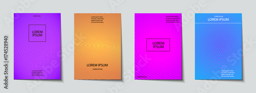 Covers design set. Abstract, minimal, geometric pattern.