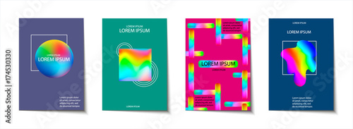 Trendy template set with fu...