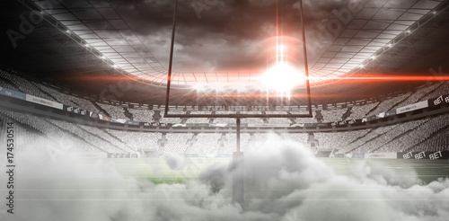 Fototapeta Obraz cyfrowy postu na stadionie futbolu amerykańskiego