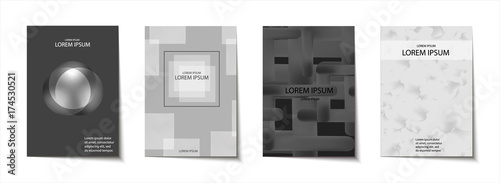 Trendy template set with fu...