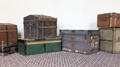Storage of vintage suitcases