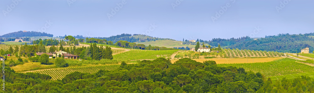 Toskana-Panorama, im Chianti-Gebiet 